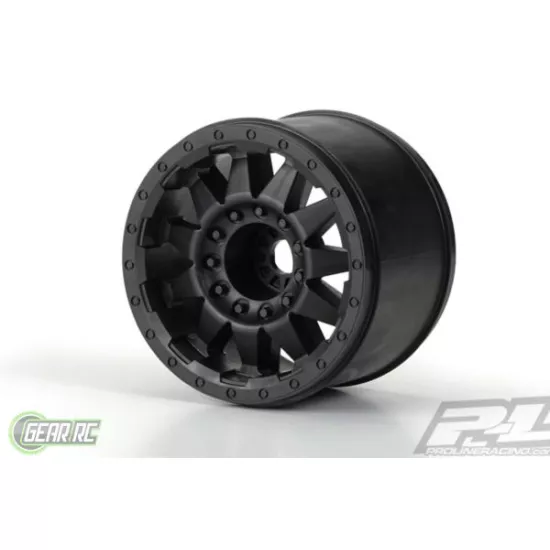 F-11 3.8 BLACK 1/2 OFFSET 2 WHEEL (TRAXXAS BEAD) 17MM HEX