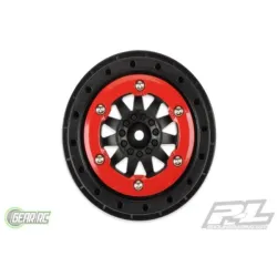 F-11 2.2/3.0 Red/Black Bead-Loc Wheels (2) for Slash Rear, S