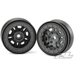 Proline FaultLine 1.9 Black Black Bead-Loc 10 Spoke Wheels for Rock Crawlers Front or Rear