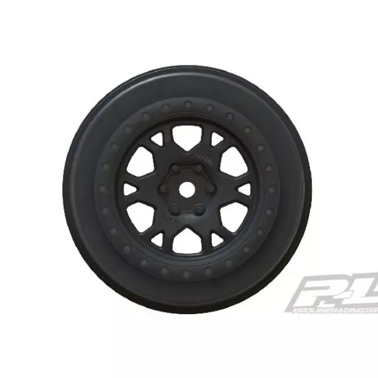 Impulse 2.2/3.0 Black Wheels (2) for SCTE 4x4, SC10 4x4, SCT410 & all ProTrac Ki