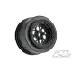 Showtime Wide SC / Standard SC 2.2/3.0 Black Wheels (2) for Losi 22S No Prep Drag Car, Slash 2wd and AE DR10 Rear & Slash 4x4 Front or Rear