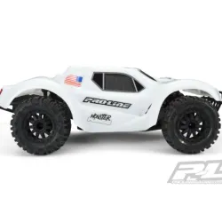 Proline Pre-Cut Monster Fusion Bash Armor Body White for Slash 2wd en Slash 4x4 with 2.8 tyres