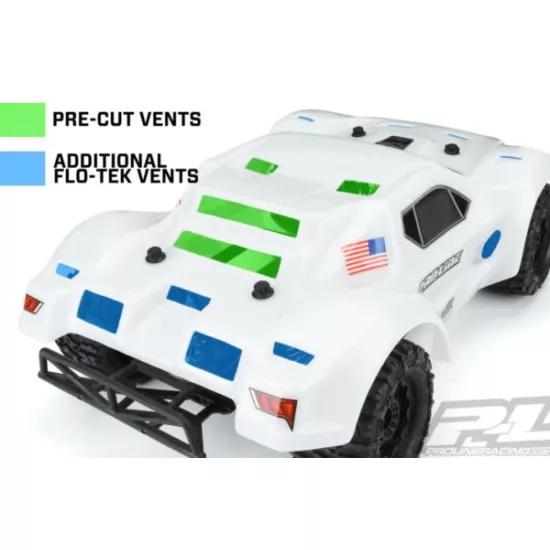 Proline Pre-Cut Monster Fusion Bash Armor Body White for Slash 2wd en Slash 4x4 with 2.8 tyres