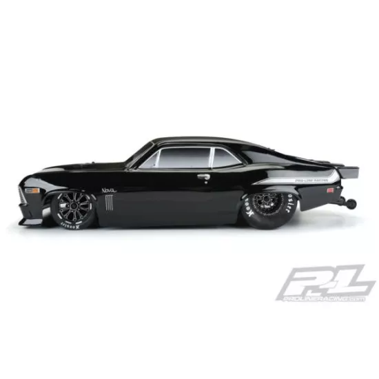 1969 Chevrolet Nova Tough-Color (Black) Body for Slash 2wd Drag Car & AE DR10
