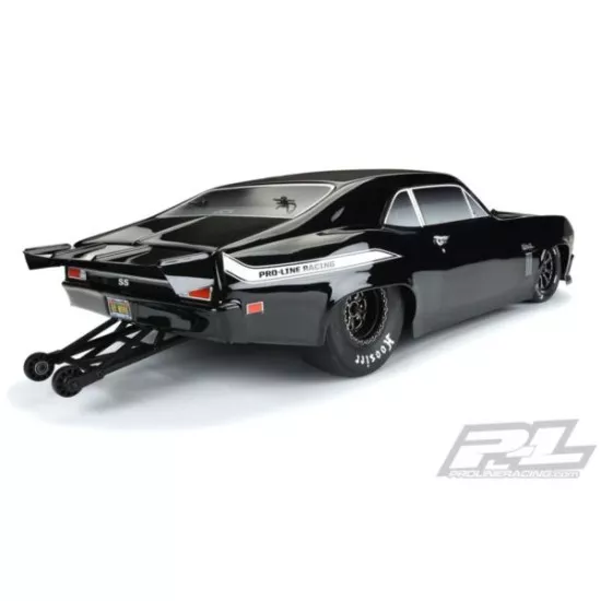 1969 Chevrolet Nova Tough-Color (Black) Body for Slash 2wd Drag Car & AE DR10