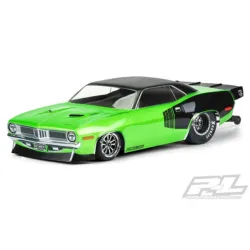 1972 Plymouth Barracuda Clear Body for Slash 2wd Drag Car & AE DR10