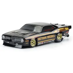 1972 Plymouth Barracuda Motown Missile Edition Tough-Color (Black) Body for Losi 22S No Prep Drag Car, Slash 2wd Drag Car & AE DR10