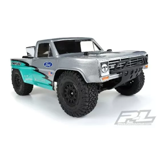 Pre-Cut 1967 Ford F-100 Race Truck Clear Body for Slash 2wd, Slash 4x4 & PRO-Fusion SC 4x4 (with extended body mounts) (PRO355117)