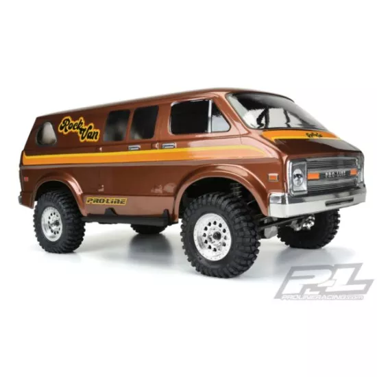 70s Rock Van Clear Body for 12.3" (313mm) Wheelbase Scale Crawlers