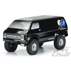 70s Rock Van Tough-Color (Black) Body for 12.3" (313mm) Wheelbase Scale Crawlers