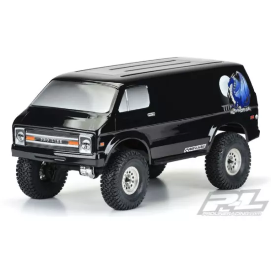 70s Rock Van Tough-Color (Black) Body for 12.3" (313mm) Wheelbase Scale Crawlers