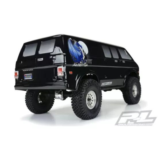 70s Rock Van Tough-Color (Black) Body for 12.3" (313mm) Wheelbase Scale Crawlers