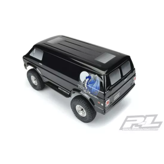 70s Rock Van Tough-Color (Black) Body for 12.3" (313mm) Wheelbase Scale Crawlers