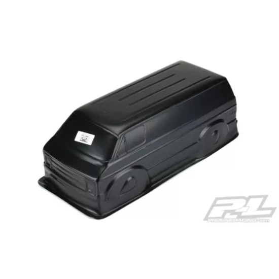70s Rock Van Tough-Color (Black) Body for 12.3" (313mm) Wheelbase Scale Crawlers