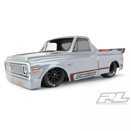1972 Chevy C-10 Clear Body for Slash 2wd Drag Car & AE DR10 (with trimming) (PRO355700)