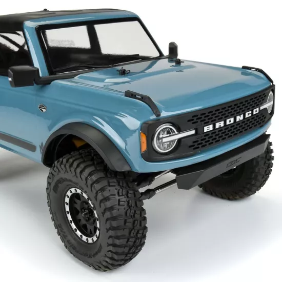 2021 Ford Bronco Clear Body Set with Scale Molded Accessories for 11.4" (290mm) Wheelbase Scale Crawlers