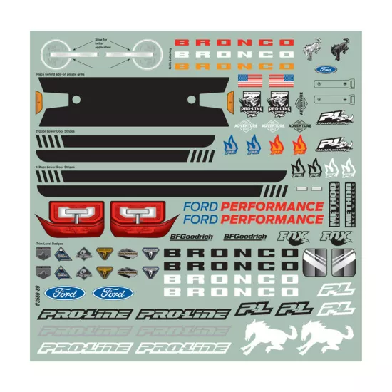 2021 Ford Bronco Clear Body Set with Scale Molded Accessories for 12.3