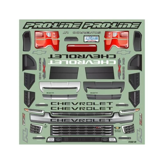 2021 Chevy Silverado 2500 HD Clear Body for E-REVO 2.0 & MAXX (with extended body mounts) (PRO358200)
