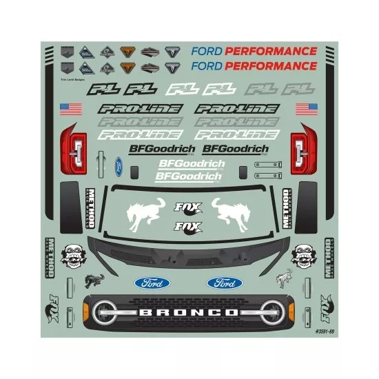 2021 Ford Bronco Clear Body for Stampede, Granite & Vorteks (with extended body mounts)
