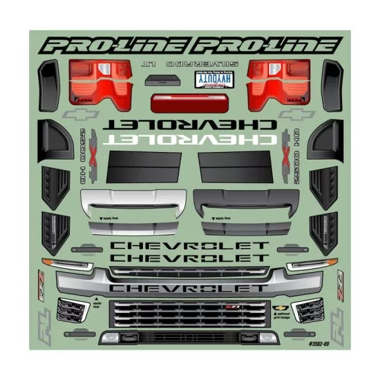 2021 Chevrolet Silverado 2500 HD Clear Body for ARRMA Kraton 6S