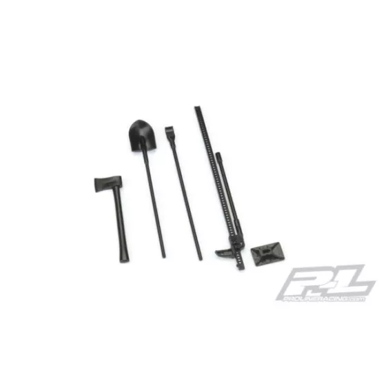 DIY Scale Accessory Assortment 2  (High Lift Jack, Pry Bar, Shovel, Axe)
