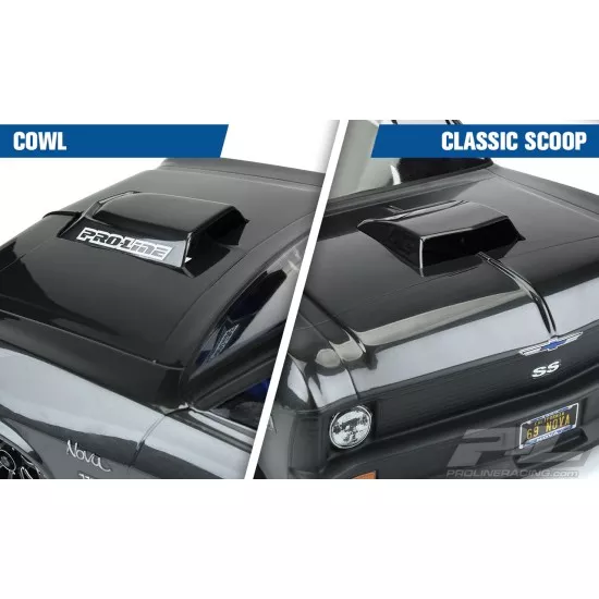 No Prep Drag Racing Optional Hood Scoops and Blowers Variety Pack (Clear) (PRO636800)