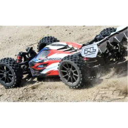 Badlands MX M2 (Medium) All Terrain 1:8 Buggy Tires Mounted on Mach 10 Black Wheels (2) for Front or Rear (PRO906721)