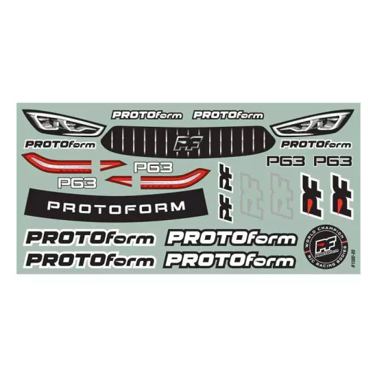 Protoform 1/10 P63 Light Wght (0.65mm) Clr Bdy for 190mm TC