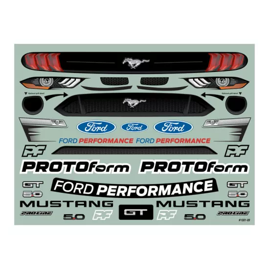 Proline 1/7 2021 Ford Mustang GT Clear Body: ARRMA Felony