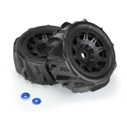1/6 Dumont Snd/Snw Tires F/R MTD 24mm Black Raid(2)