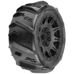 1/6 Dumont Snd/Snw Tires F/R MTD 24mm Black Raid(2)