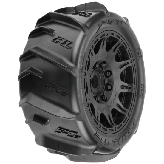 1/6 Dumont Snd/Snw Tires F/R MTD 24mm Black Raid(2)