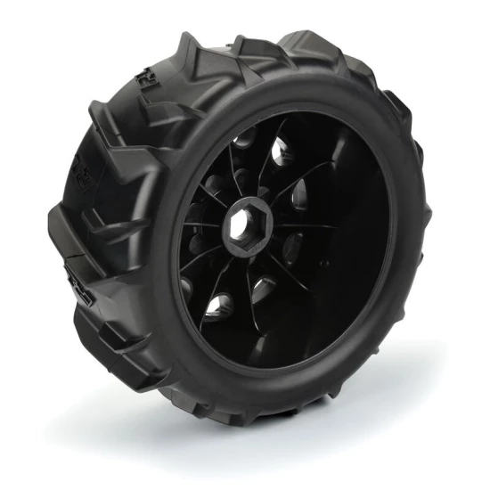 1/6 Dumont Snd/Snw Tires F/R MTD 24mm Black Raid(2)