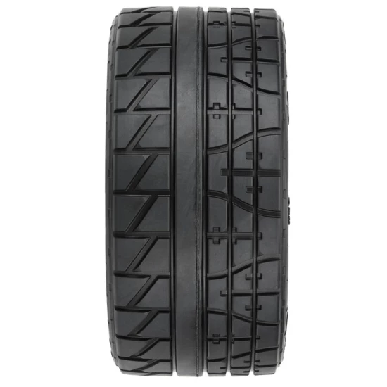 Proline Menace HP 5.7” Street BELTED Tires Mounted on Raid Black 8x48 Removable 24mm Hex Wheels (2) for X-MAXX, KRATON 8S & Other Large Vehicles Front or Rear