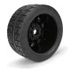 Proline Menace HP 5.7” Street BELTED Tires Mounted on Raid Black 8x48 Removable 24mm Hex Wheels (2) for X-MAXX, KRATON 8S & Other Large Vehicles Front or Rear
