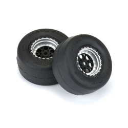 Proline 1/16 Reaction Rr Tires MTD 7mm Blk/Sil:MiniDrag(2)