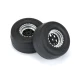 Proline 1/16 Reaction Rr Tires MTD 7mm Blk/Sil:MiniDrag(2)