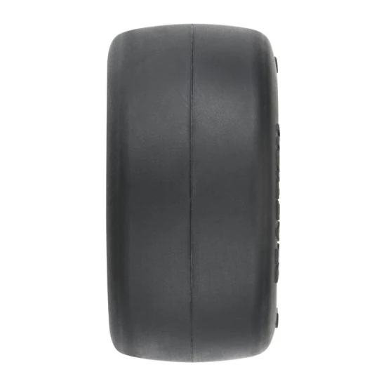 Proline 1/16 Reaction Rr Tires MTD 7mm Blk/Sil:MiniDrag(2)
