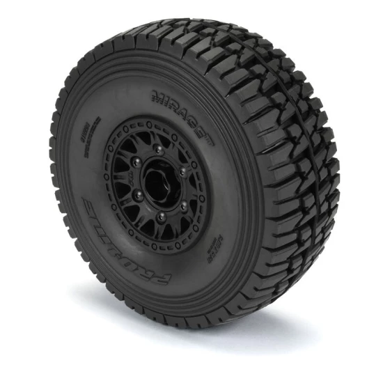 Proline 1/7 Mirage TT Fr/Rr MT Tires Mtd 17mm Blk Raid (2)
