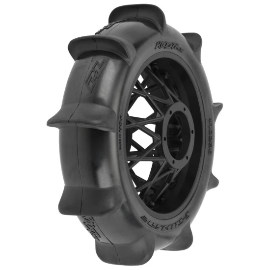 Proline Roost MX Sand/Snow Paddle Motorcycle Tire Mounted on Black Wheel for Promoto-MX Rear