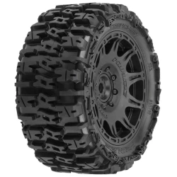 1/6 Trencher F/R 5.7” Tires Mounted 24mm Black Raid 8x48 Hex (2) X-Maxx