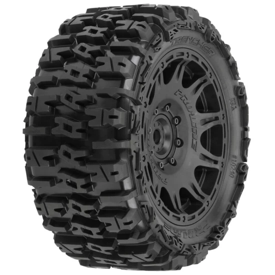 1/6 Trencher F/R 5.7” Tires Mounted 24mm Black Raid 8x48 Hex (2) X-Maxx