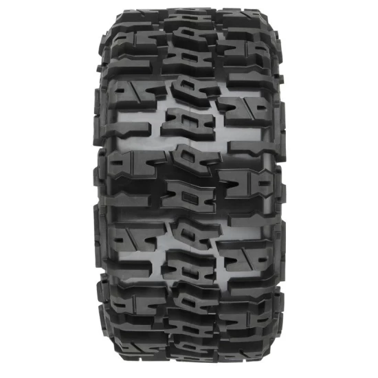 1/6 Trencher F/R 5.7” Tires Mounted 24mm Black Raid 8x48 Hex (2) X-Maxx