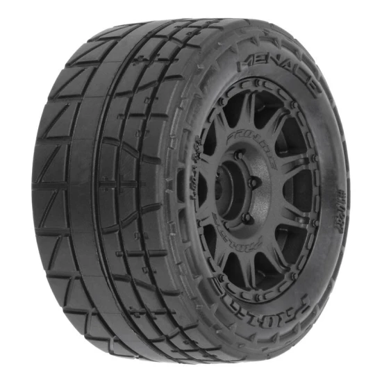 1/18 Menace F/R Street Tires MTD 12mm Black Raid (4): Granite GROM