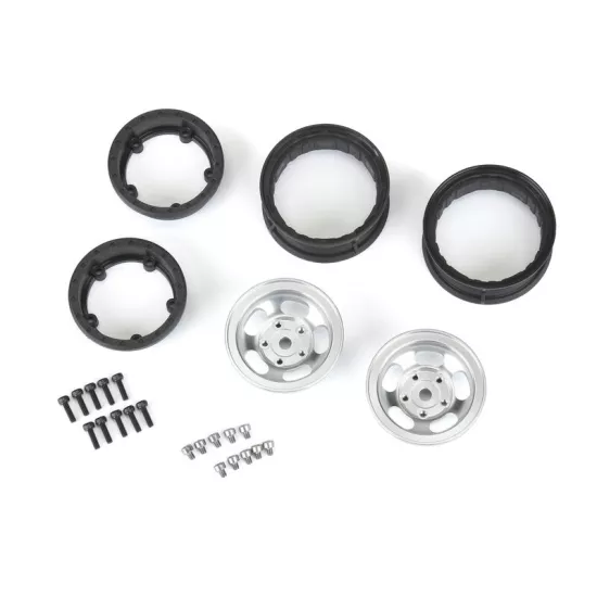 Proline 1/10 Slot Mag Aluminum Front/Rear 1.55 12mm Rock Crawler Wheels (2)