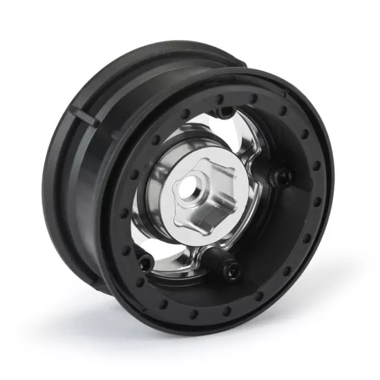 Proline 1/10 Slot Mag Aluminum Front/Rear 1.55 12mm Rock Crawler Wheels (2)