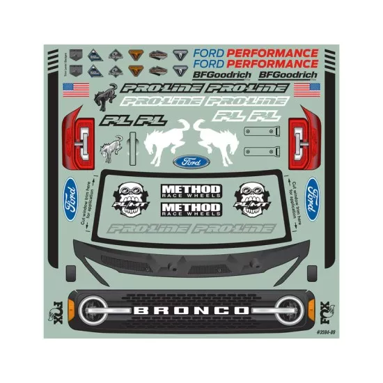 Proline 1/8 2021 Ford Bronco Clear Body: MAXX, E-REVO 2.0