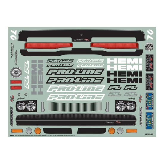 Proline 1/10 1970 Dodge Charger Clr Bdy: Drag Car