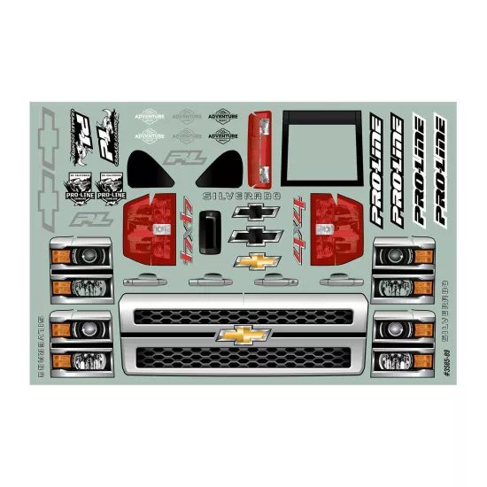 1/10 2015 Chevy Silverado Pre-Rnr Clear Body 12.3 WB
