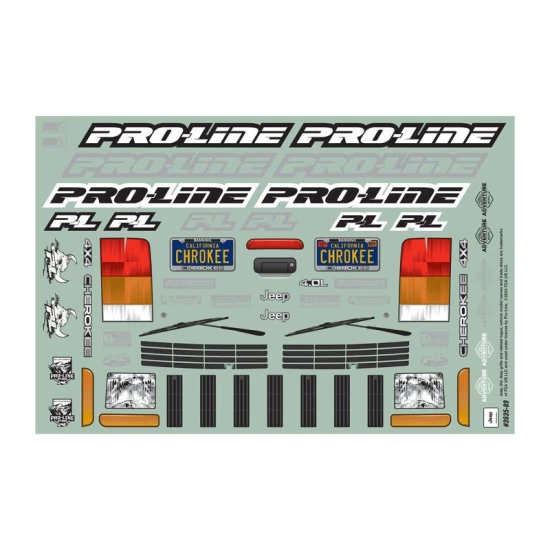 Proline1/10 2001 Jeep Cherokee Clear Body 12.3” (313mm) Wheelbase Crawlers